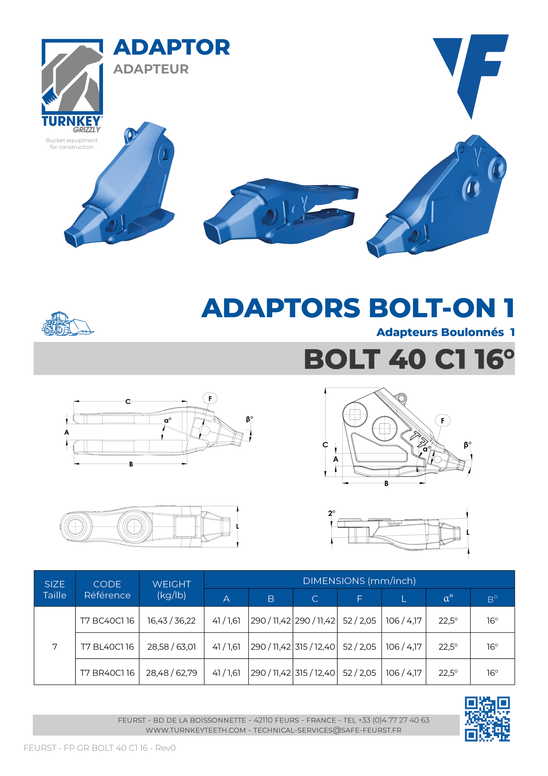 BOLT 40 C1 16°