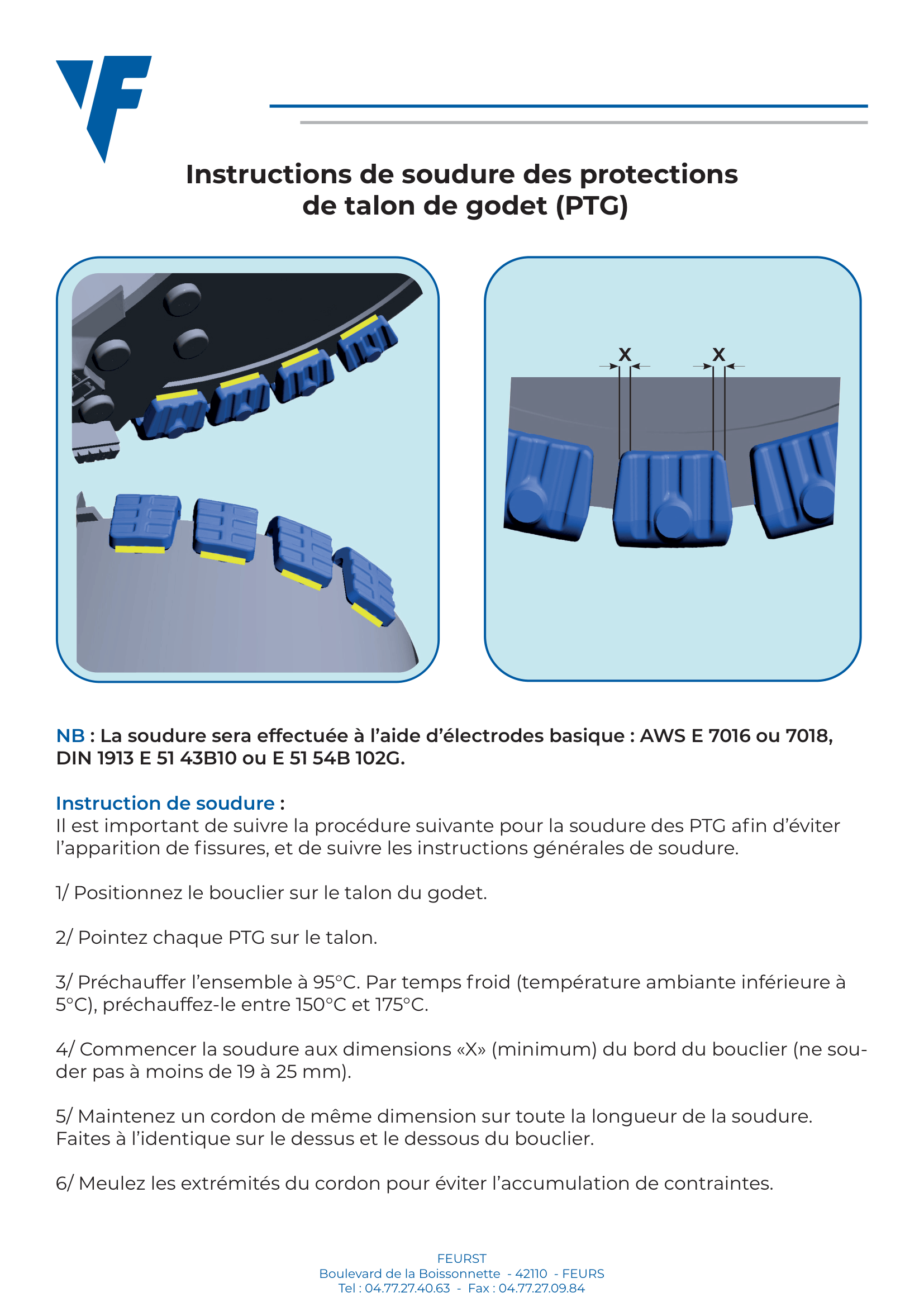 INSTRUCTIONS DE SOUDAGE PTG