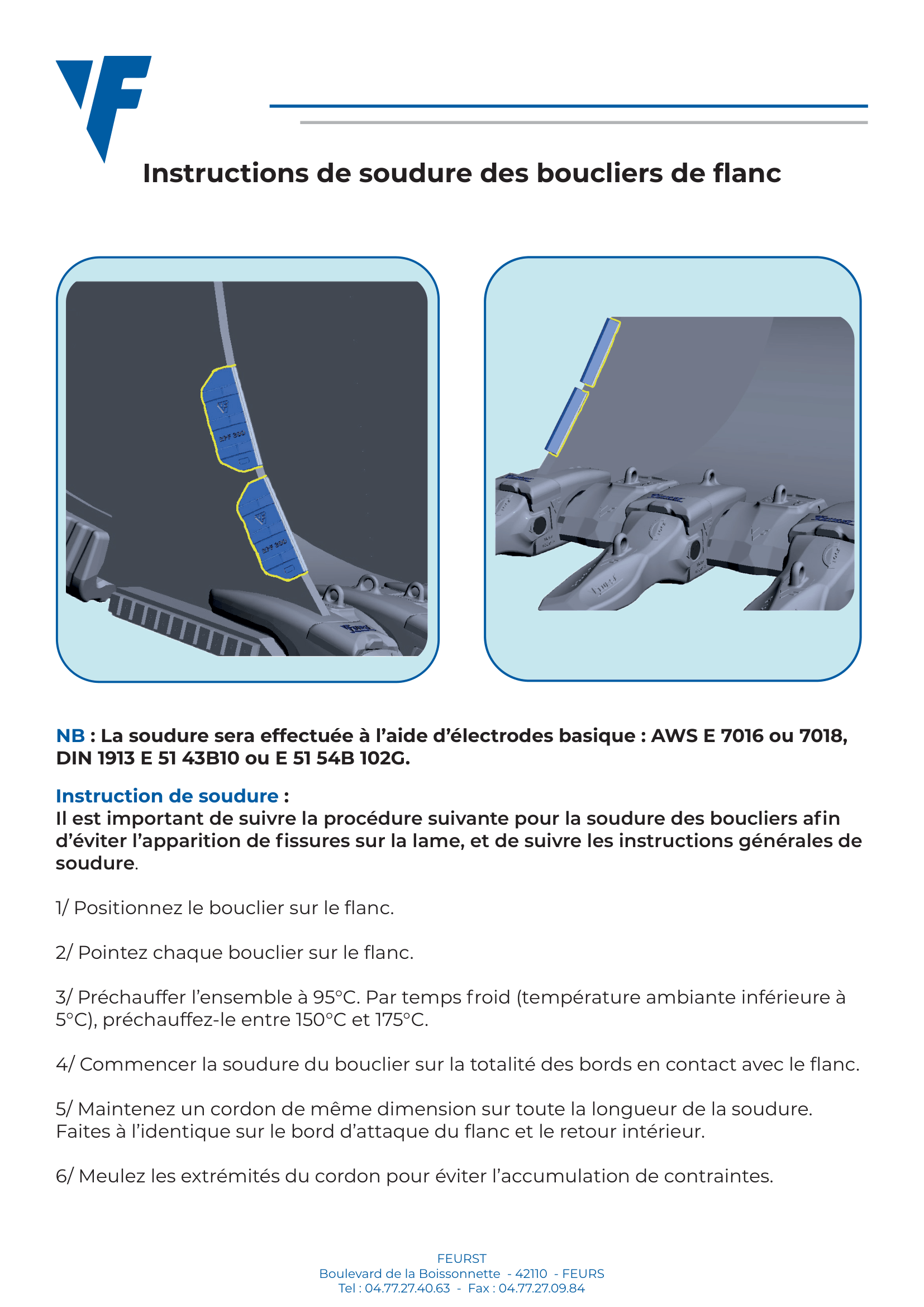 INSTRUCTIONS DE SOUDAGE RPF